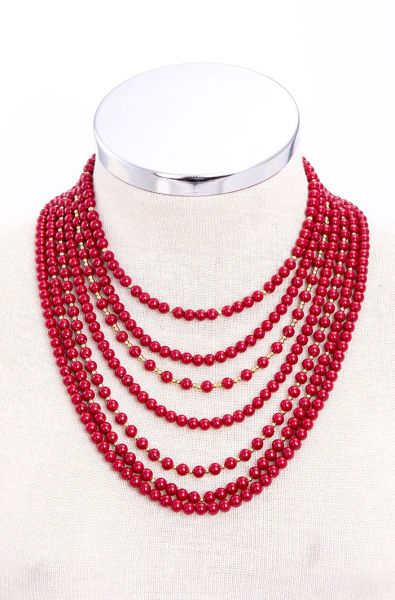 Colar bolinhasvermelhas